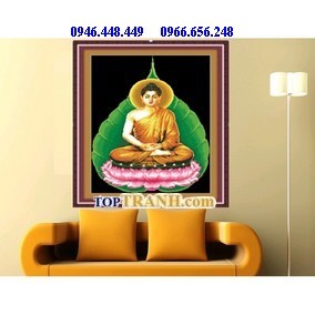 Tranh gắn đá phật thích ca